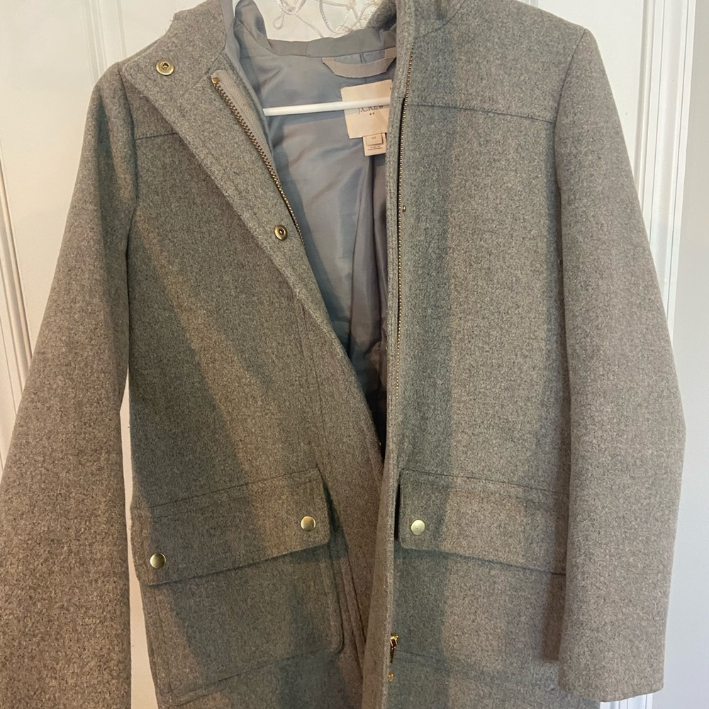 J Crew Jacket with Fake fur hood